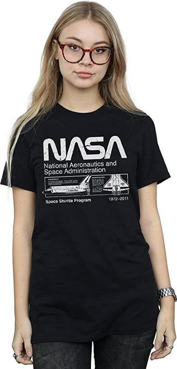 Image du produit Nasa Femme/Les femmes - T-shirt boyfriend en coton avec navette spatiale (S)