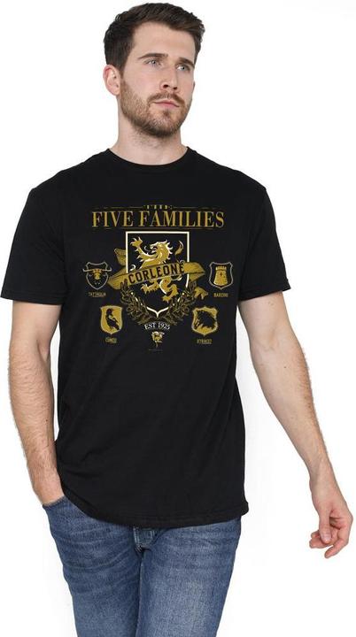 Actual product image The Godfather Mens Five Families Logos T-Shirt (XXL)