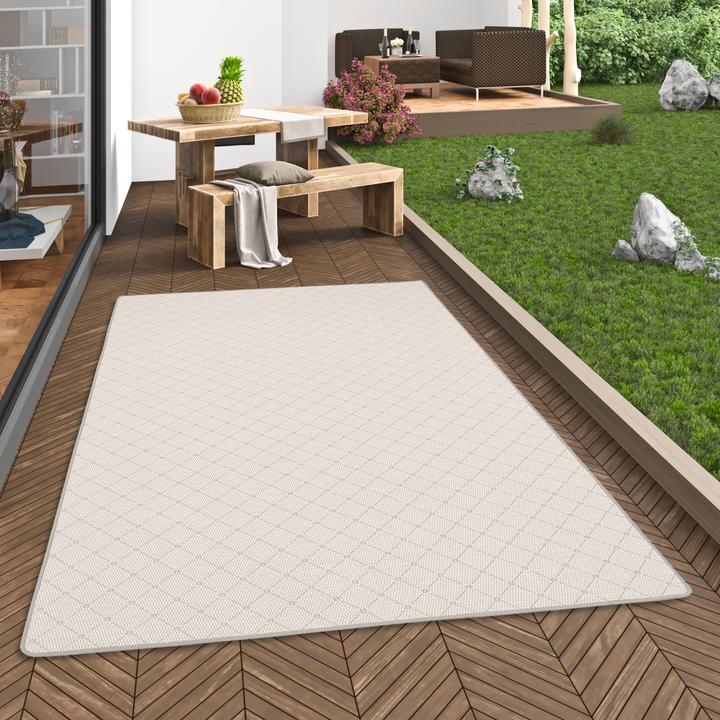 Produktbild Snapstyle In & Outdoor Teppich Flachgewebe Oslo Karo Modern (100 x 200 cm)
