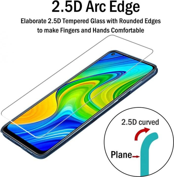 Produktbild Screenguard Xiaomi Redmi Note 9 Panzerglas Schutzfolie Case Friendly Design (1 Stück, Xiaomi Redmi Note 9)