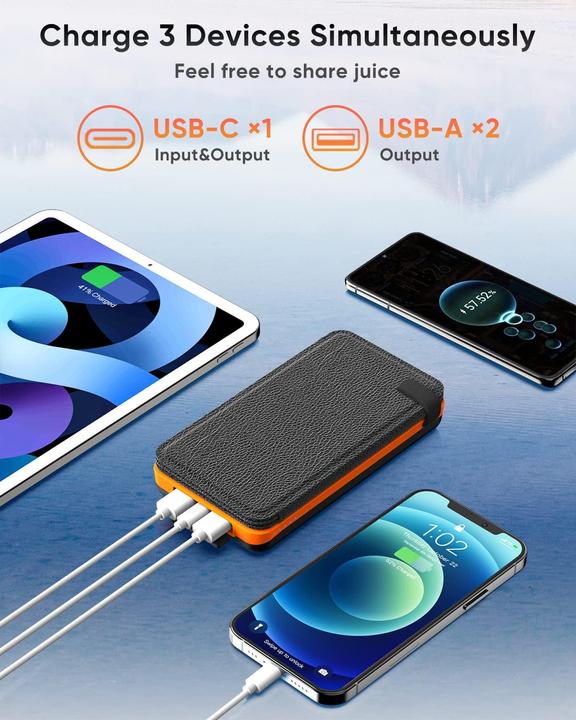 Image du produit Hiluckey Solar Powerbank mit 4 Solarpanels (25000 mAh, 15 W)