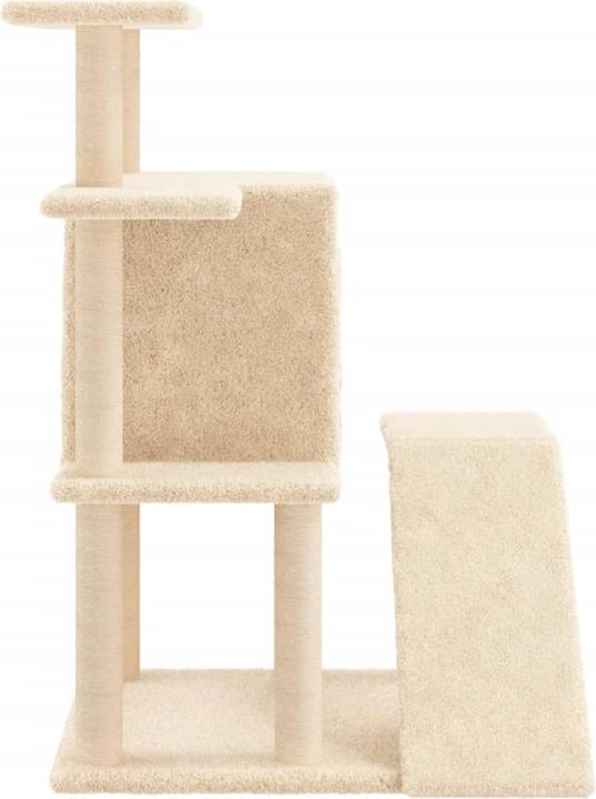 Produktbild VidaXL Kratzbaum mit Sisal-Kratzsäulen Creme 97 cm,Farbe (97 cm, Creme)