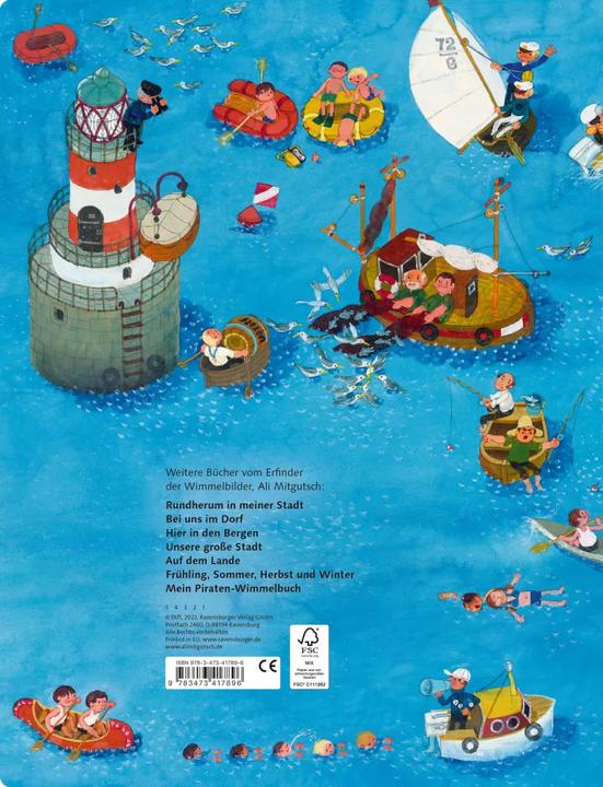 Immagine prodotto Ravensburger Mein Wimmelbuch: Komm mit ans Wasser (Tedesco, Ali Mitgutsch, 2021)