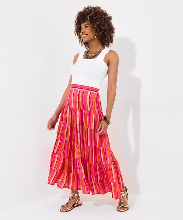 Produktbild Joe Browns Striped Flowy Tiered Modal Maxi Skirt (42)