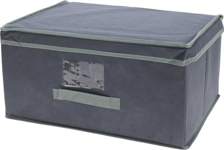 Immagine prodotto Storage Solutions Aufbewahrungsbox mit Deckel & Henkel, faltbar, 44 x 22 x 33 cm, grau
