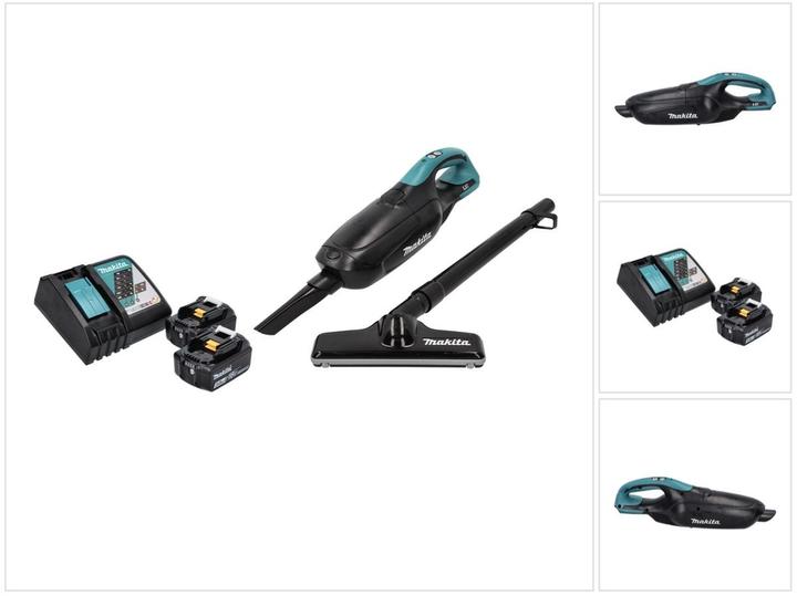 Produktbild Makita DCL 182 RF B Akku Staubsauger 18 V Schwarz + 2x Akku 3,0 Ah + Ladegerät