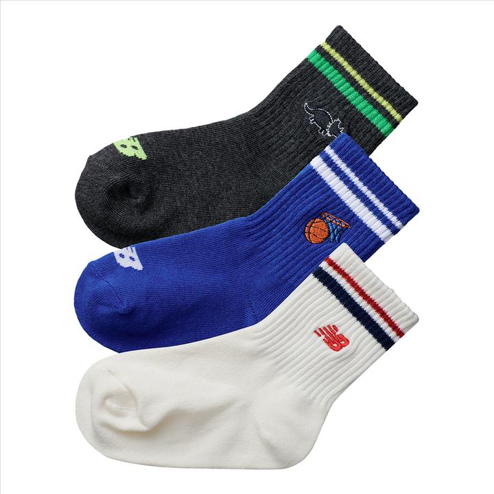 Produktbild New Balance Kids Embroidery Midcalf Socks 3 Pair (3er Pack, M/L)