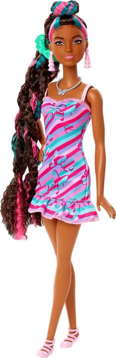 Produktbild Barbie Totally Hair Puppe (schwarze Haare) im Schmetterlings-Print Kleid