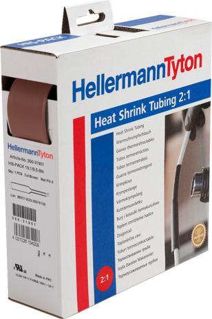 Actual product image HellermannTyton Heat shrink tubing brownRoll (5 x)