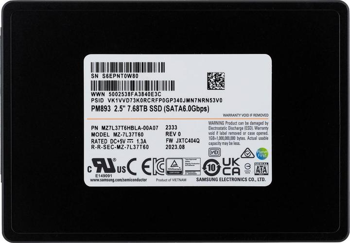 Produktbild Samsung PM893 bulk (7680 GB, 2.5")