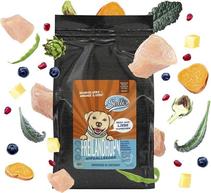 Sollis Nourriture sèche pour chien Poulet fermier 2kg (Adulte, 1 pcs, 2000 g)