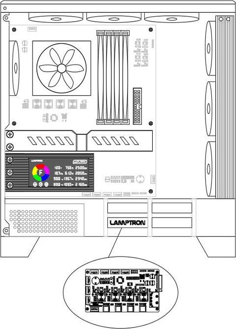 Immagine prodotto Lamptron SM436 Sync Edition PCI Controller per ventole e LED RGB - nero (4 Ventilatore)