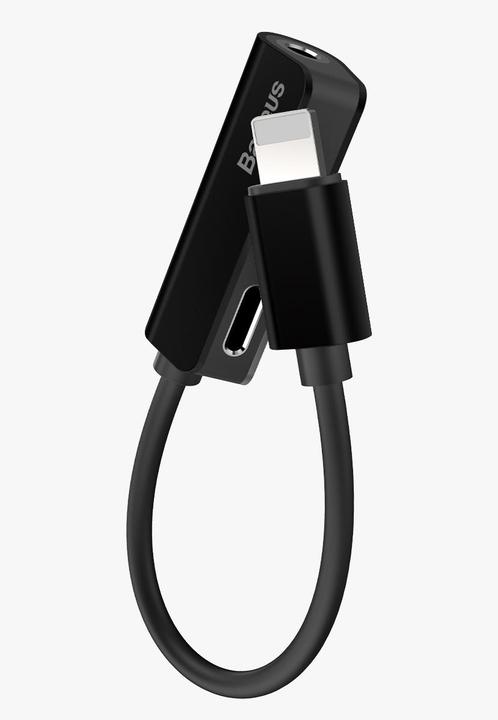 Image du produit Baseus Adaptateur L32 IP mâle vers 3.5mm+IP femelle Noir (Jack 3.5mm, Lightning)
