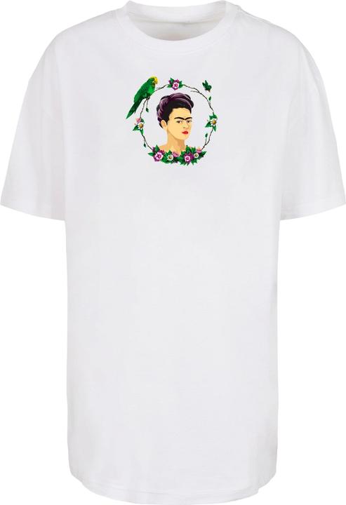 Merchcode Ladies Frida Kahlo - Botanic frame Oversized Boyfriend Tee - 118623 (XS)