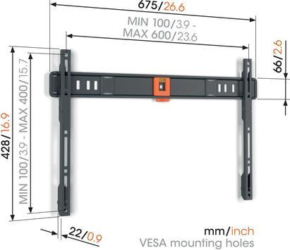 Actual product image Vogels TVM 1605 (Wall, 100", 75 kg)