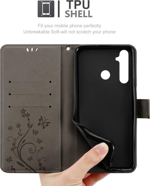 Actual product image Cadorabo Flower Book Case for Realme 5 PRO / Realme Q (Realm Q)