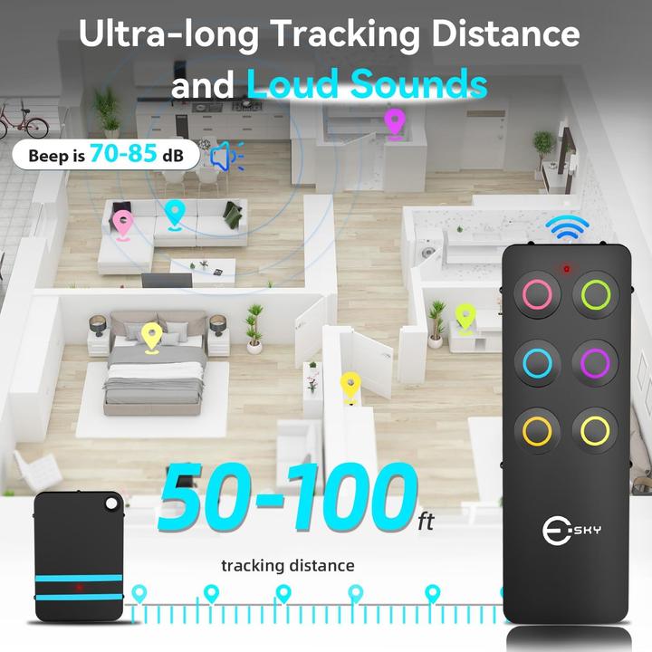 Produktbild Esky Schlüsselfinder mit 6 Empfängern (Modell KF06A)