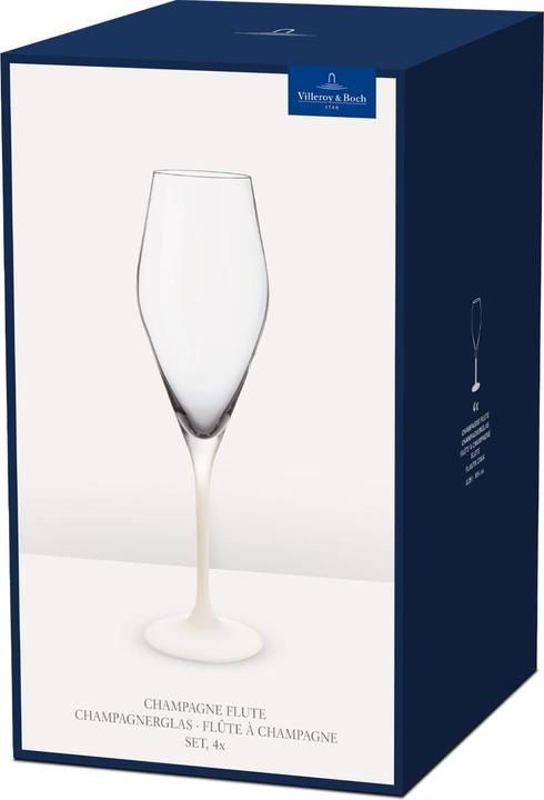 Produktbild Villeroy & Boch Champagnerglas, Set 4tlg. Manufacture Rock blanc (26 cl, 4 Gläser, Sektgläser)