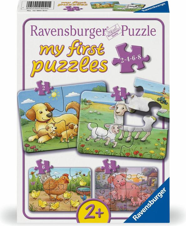 Produktbild Ravensburger Kinderpuzzle - 12004041 Kleine Bauernhoftiere - my first puzzle mit 2,4,6,8 Teilen - (8 Teile)