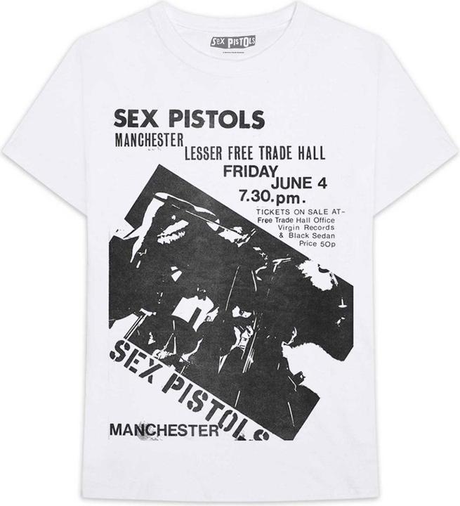 Sex Pistols Unisex Adult Manchester Flyer T-Shirt