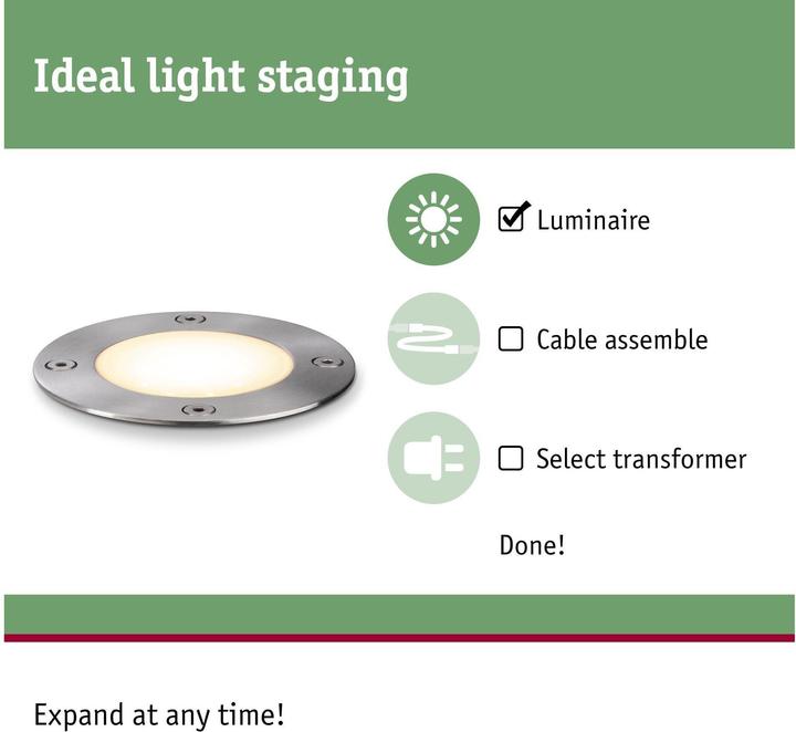 Immagine prodotto Paulmann Luce da incasso a pavimento Plug & Shine (450 lm, IP65)
