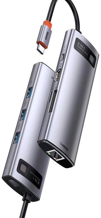 Image du produit Baseus Série Gelam en métal (USB-C, 8 Ports)