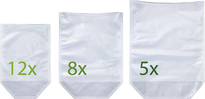 Productafbeelding Caso Opstaande vacuümzakken, 12 stuks 20x30 cm, 8 stuks 25x35 cm, 5 stuks 30x40 cm (25 x)