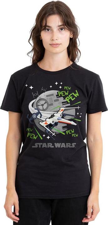 Actual product image Star Wars Unisex Adult Pew Pew X-Wing T-Shirt (S)
