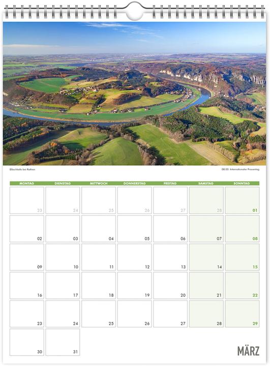 Produktbild Einschreibkalender Dresden und Schsische Schweiz 2026 (30 x 40 cm, Kein Einband, Deutsch)