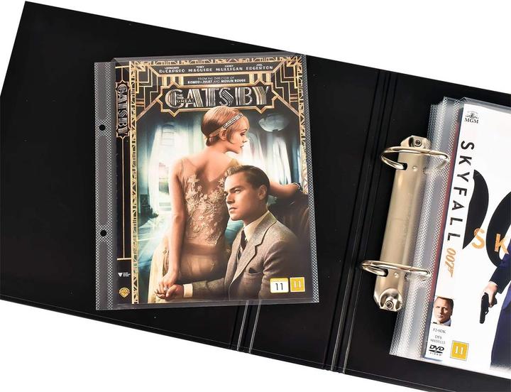 Produktbild DVD Schutzhüllen 162x185mm transparent mit Klappe und Abheftrand VE=100 Stück