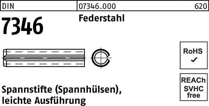 Actual product image Dowel pin DIN 7346/ISO 13337 13 x 10 spring steel light version DIN 7346