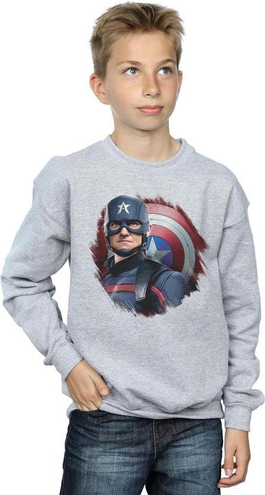 Actual product image Boys The Falcon And The Winter Soldier Captain America Stare Sweatshirt (140, 146)