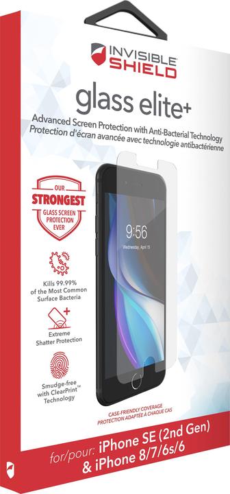 Image du produit Zagg InvisibleShield Glass Elite+ Apple (e) (1 pièce(s), Apple iPhone 6, Apple iPhone 7, Apple iPhone SE, Apple iPhone 6s, Apple iPhone 8)