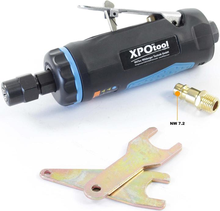 Image du produit Wiltec XPOtool Ponceuse pneumatique 168mm Polissage Air comprimé Boîtier Alu 6,3 bar Meuleuse 22000tr./min