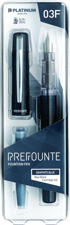 Produktbild Platinum Prefounte Graphite Blue, F, Kunststoffverpackung, Blister, dunkelblaue Farbe (Dunkelblau, 1 x)