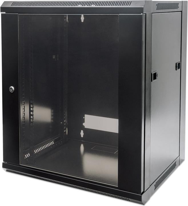 Produktbild Intellinet 19 Zoll Wandgehäuse 19" Wandverteiler, 9HE, 450mm tief, schwarz (9 HE, 19 Zoll Rack)