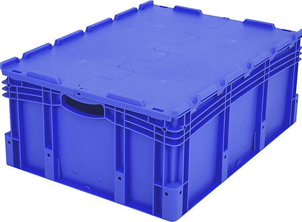 Actual product image Bito XL Euro stacking container, with 2-section hinged lid, LxWxH 800 x 600 x 338 mm.