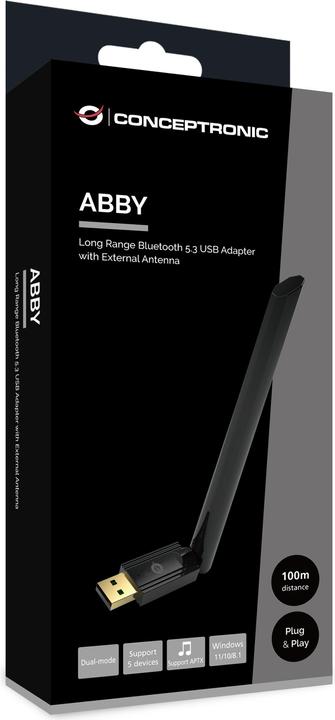 Productafbeelding Conceptronic Bluetooth-adapter 5.3 NanoUSB 100m zwart (Zender en ontvanger)