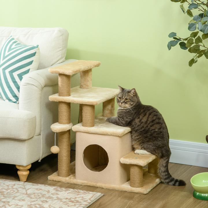 Actual product image PawHut Dog steps with hut (Dog, Cat, Foldable)