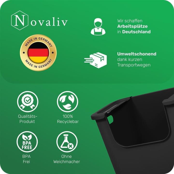 Produktbild Novaliv 6x Aufbewahrungsbox Bad Organizer Kleiderschrank Schubladen Ordnungssystem Schwarz Wohnmobil