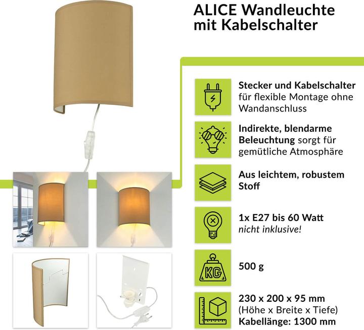 Image du produit Licht-Erlebnisse Alice (E27)