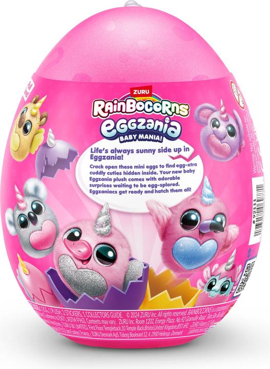 Image du produit Zuru RAINBOCORNS-EGGZANIA-PLUSH SOFT MINI,S1,SHRINK WRAP,TQ,12PC