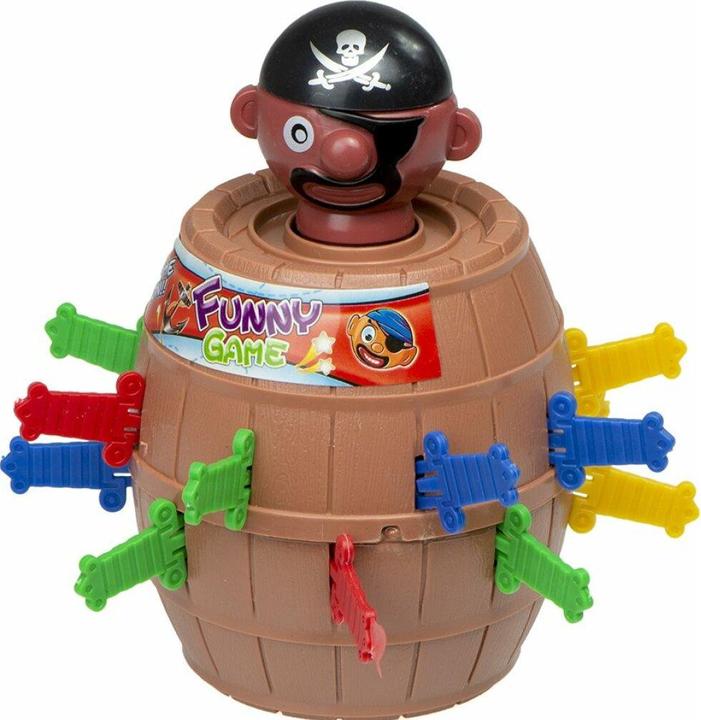 Immagine prodotto Ikonka Gioco di artigianato Pirata pazzo in un barile Cova un piratesco 9 x 9 x 12,5 cm