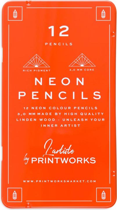 Produktbild Printworks Farbstift-Set NEON (Orange, 12 x)