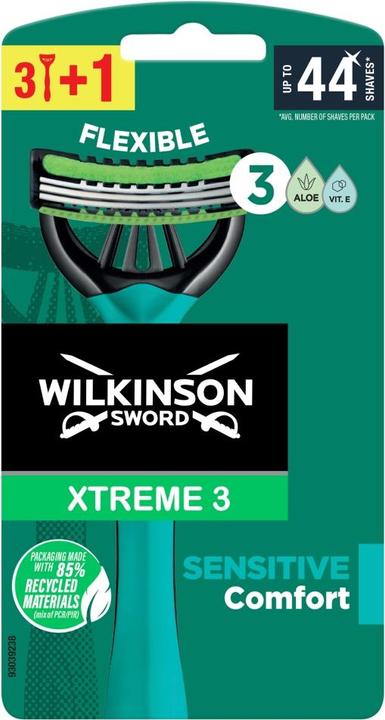 Actual product image Wilkinson Xtreme3 Sensitive ( 4 Ks ) - Disposable Shaver For Men