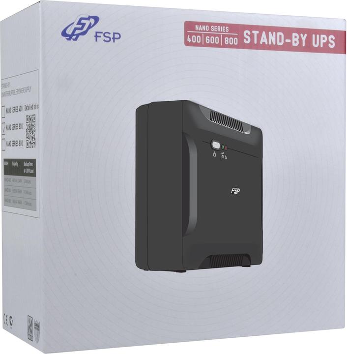 Actual product image Fortron Nano 600 (600 VA, 360 W, Standby UPS)