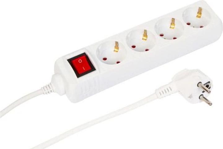 Produktbild MicroConnect 4-way Schuko Power Strip (4 x, CEE 7/3, 5 m)
