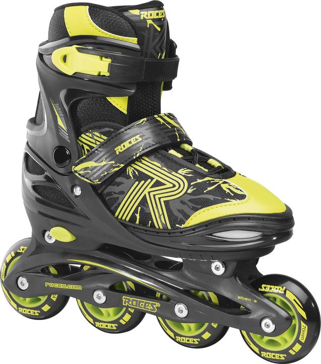 Immagine prodotto Roces Pattini in linea per bambini Jockey 3.0 (dimensioni: 34.0-37.0 (ruote 70 mm), nero/lime) (34, 35, 36, 37)