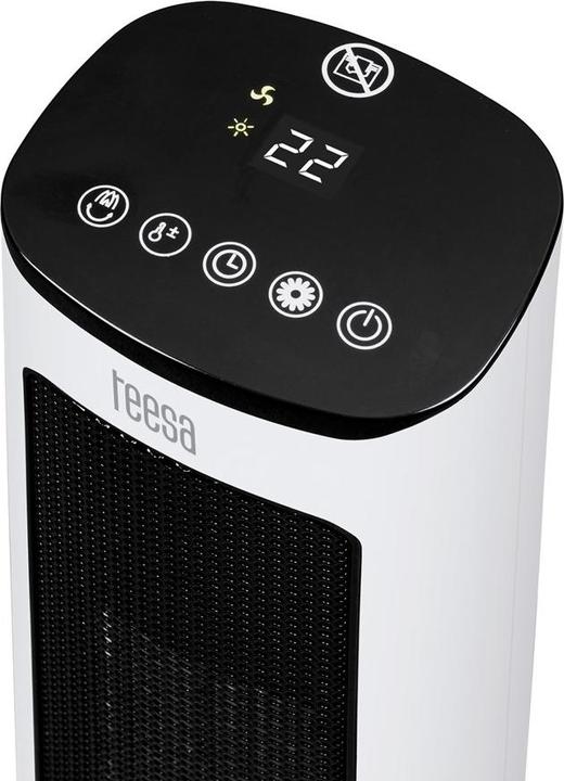 Image du produit Teesa Ventilateur à colonne PTC 1000/2000W avec fonction d'imitation de cheminée (télécommande) (2000 W)