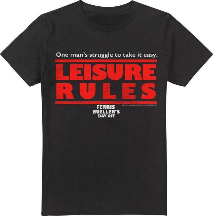 Immagine prodotto Ferris Bueller´s Day Off Ferris Bueller's Day Off Leisure Rules Maglietta Uomo (L)